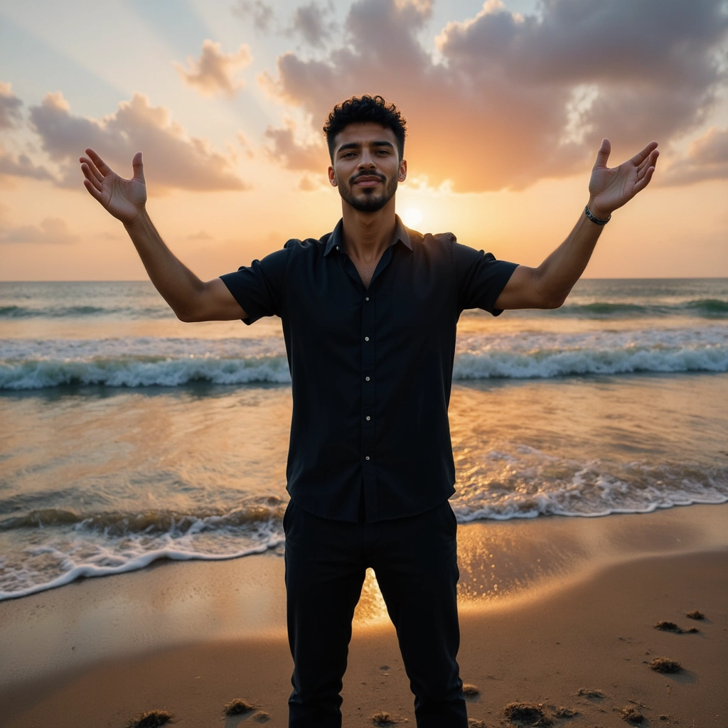 Menajem Pérez in Rio de Janeiro: arms wide open to the sun and sea.